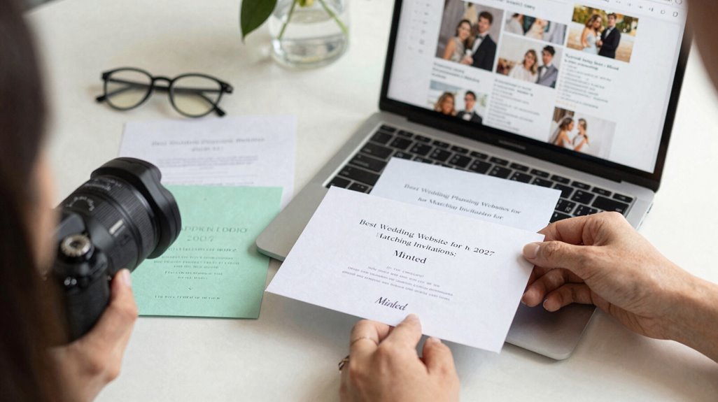 minted cohesive invites and website